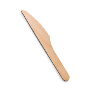 Cuchillo biodegradable 16.5cm, Abedul