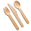 Cuchara biodegradable 16cm, Abedul - Imagen 2