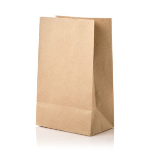 Bolsa de papel kraft #25 (20.5x40x14.5cm), 60g - Envases descartables  biodegradables y compostables