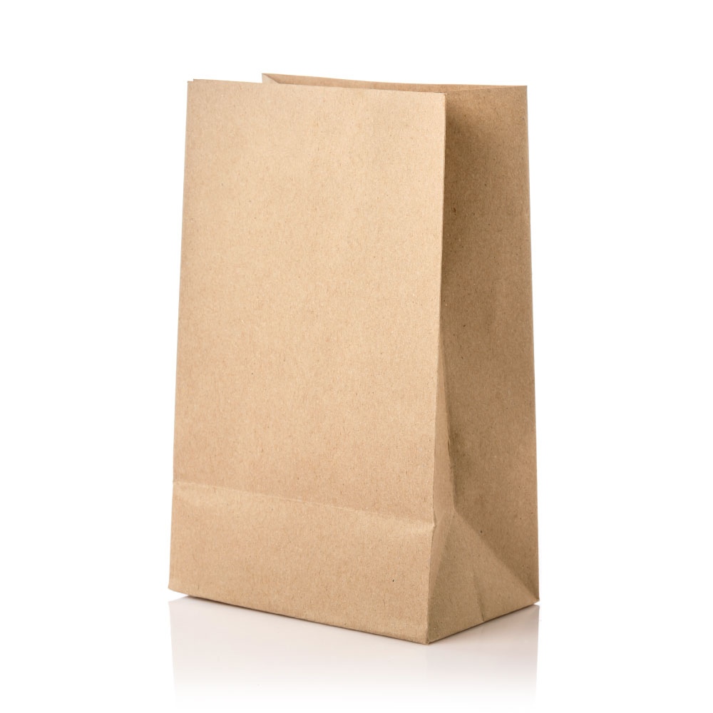 Bolsa kraft (26x40x16cm), - Envases descartables biodegradables y